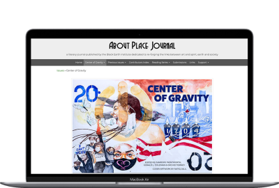 About Place Journal website displayed on a laptop
